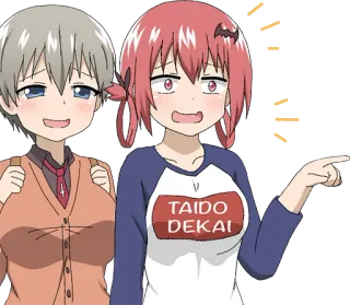 😂 TAIDO DEKAI anime, cartoon, illustration, female telegram sticker