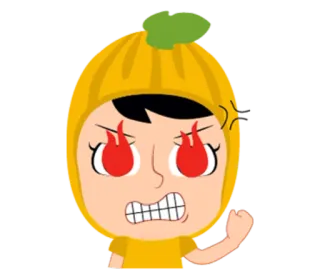🔥 arrabbiato, contrariato, furioso, personaggio dei cartoni animati, espressione, furioso telegram sticker
