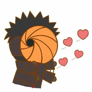 ⛰️ Tobi Naruto anime, tobi, naruto, hearts, masked man telegram sticker