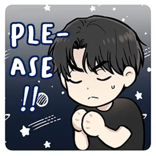 🥺 PLEASE!! request, pleading, cartoon, anime, manga, character, begging telegram sticker
