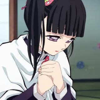 🌺 Kanao Tsuyuri Demon Slayer Anime, Fille, Manga, Kanao Tsuyuri, Demon Slayer, Dessin animé, Animation japonaise telegram sticker