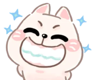 😁 Katze, glücklich, lächeln, niedlich, Cartoon, Emoticon whatsapp sticker
