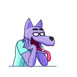 😍 wolf, cartoon, animal, character, sticker telegram sticker
