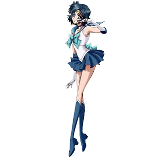 ☔ Sailor Mercury Sailor Moon アニメ, マンガ, 魔法少女, セーラームーン, セーラーマーキュリー, キャラクター telegram sticker