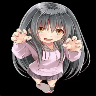 😺 Anime, Mädchen, Cartoon, Süß, Manga, Charakter whatsapp sticker