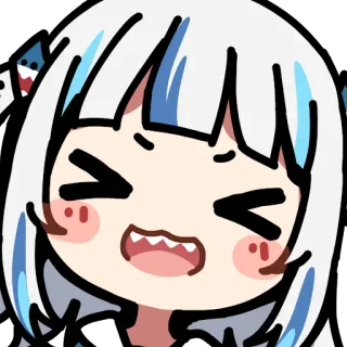 😆 Gawr Gura Anime, Tiburón, VTuber, Gura, Lindo whatsapp sticker