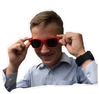 😎 บุคคล, แว่นกันแดด, ผู้ชาย, ภาพบุคคล, ลำลอง, สไตล์, แฟชั่น, แว่นตา telegram sticker