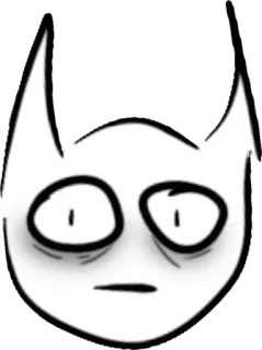 😳 мультфильм, лицо, выражение, смешной, наклейка telegram sticker