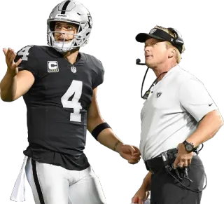 👥 Football americano, NFL, Las Vegas Raiders, Derek Carr, Allenatore, Sport telegram sticker