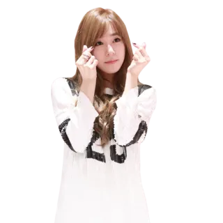 ❤️ wanita, gadis, korea, imut, hati jari, asia telegram sticker