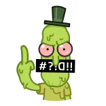 🖕 #?:D!! pegatina, dibujo animado, ofensivo, dedo corazón, grosero telegram sticker