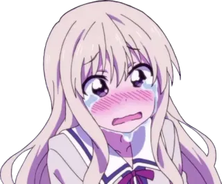 😭 อนิเมะ, ผู้หญิง, ร้องไห้, เศร้า, น่ารัก, น้ำตา, อารมณ์, คาวาอิ telegram sticker