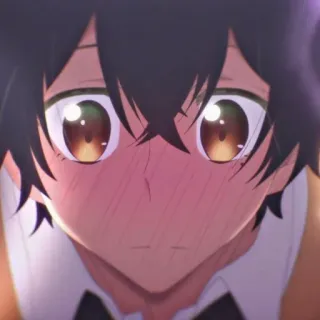 😳 Anime, Rougir, Mignon, Personnage, Gros plan, Manga, Otaku telegram sticker