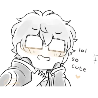 🤣 lol so cute cute, lol, cartoon, kawaii, anime telegram sticker