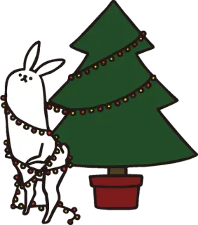 rabbit with beautiful legs :: @line_stickers telegram stickers