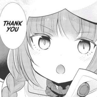 🙂 THANK YOU Anime, Obrigado, Mangá, Fofo, Garota telegram sticker