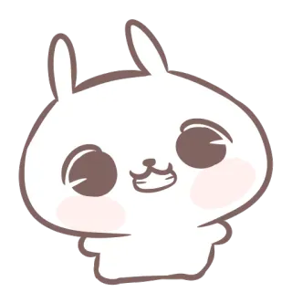 😬 coelho, fofo, animal, coelho, desenho animado telegram sticker