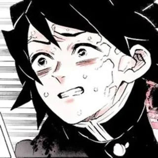 🎎 anime, manga, spaventato, ferito telegram sticker