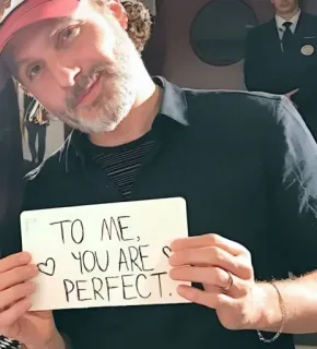 ❤️ TO ME, YOU ARE PERFECT. любовь, идеально, романтика, сообщение whatsapp sticker