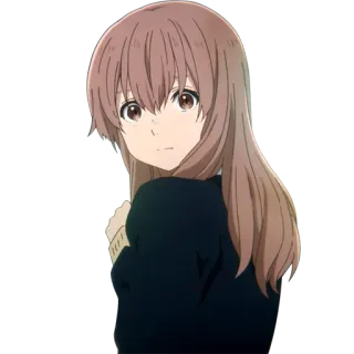 🥺 Shouko Nishimiya A Silent Voice anime, manga, character, shouko nishimiya, a silent voice telegram sticker