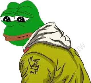 🐸 Pepe the Frog Moz Gotfyy art 悲伤蛙佩佩, 网络迷因, 卡通, 青蛙, 粉丝创作 telegram sticker