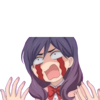 💉 anime, cartoon, crying, emotional, face, girl whatsapp sticker