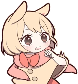 😮 动漫, Q版, 卡哇伊, 可爱, 卡通, 插画, 贴纸 telegram sticker