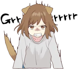 😡 Grrrr Anime, Perro, Enojado, Grrr, Lindo, Animal telegram sticker