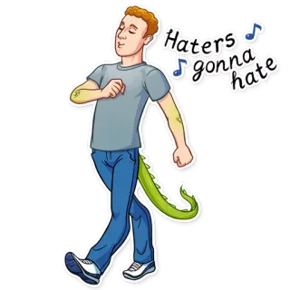 🚶 Haters gonna hate アンチ, ミーム, ことわざ, 表現, フレーズ, ネットスラング telegram sticker