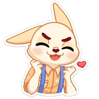 🥰 coelho, desenho animado, animal, fofo, amor, coração telegram sticker