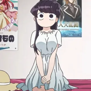 😶 Komi Shouko Komi Can't Communicate 애니메이션, 만화, 코미 양은 커뮤증입니다, 귀여운, 여자, 코미 쇼코 telegram sticker