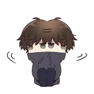 👎 anime, character, chibi, cute telegram sticker