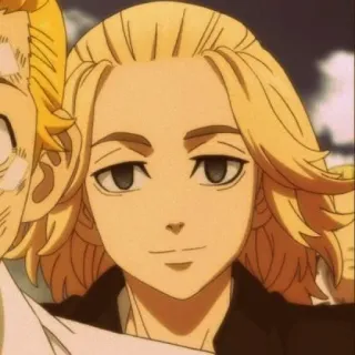 🧀 Anime, blonde Haare, männlich, Cartoon, Porträt, Nahaufnahme telegram sticker