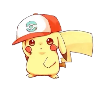 💛 Pikachu Pokemon pikachu, pokemon, anime, cartoon, geel, hoed, personage telegram sticker