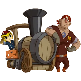 🚂 Link The Legend of Zelda: Spirit Tracks nintendo, treno, zelda, videogioco, personaggio, spirit tracks telegram sticker