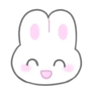 🌷 lapin, mignon, kawaii, dessin animé, animal whatsapp sticker