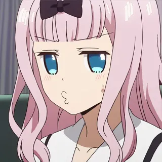 😗 Chika Fujiwara Kaguya-sama: Love Is War аниме, чика, фудзивара, кагуя-сама, любовь это война, милый, персонаж telegram sticker