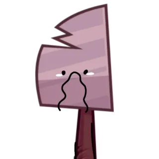 😢 machado, arma, ferramenta, objeto, desenho animado, triste telegram sticker