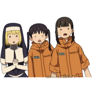 😶 @SHARES DRIFT Anime, Fire Force telegram sticker