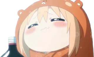 🥰 Аниме, Мультфильм, Милый, Персонаж, Напиток, Счастливый telegram sticker
