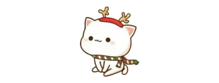 🫖 kucing, rusa kutub, syal, lucu, liburan, natal telegram sticker