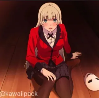 🥢 @kawaiipack anime, female, character, blond, kawaiipack telegram sticker