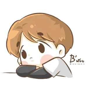 😔 B'kou Hoạt hình, Anime, Sticker, Dễ thương, Con trai telegram sticker