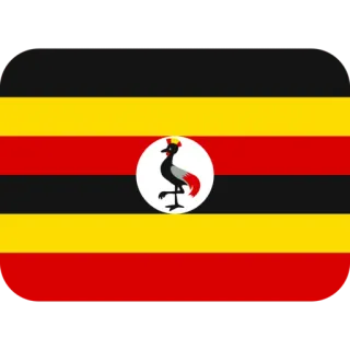 🇺🇬 Uganda, bandera, África, símbolo nacional, país, bandera nacional telegram sticker