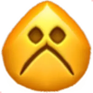☹️ Emoji, Triste, Visage, Expression, Orange telegram sticker