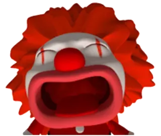 🤡 Clown, traurig, verärgert, wütend, Gesicht, rote Nase whatsapp sticker