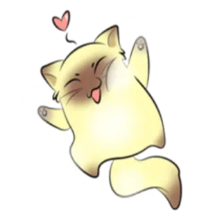 😘 gato, fofo, adesivo, coração, desenho animado, animal telegram sticker