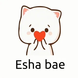 😍 Esha bae 귀여운, 고양이, 사랑, 하트, 관계, 만화 whatsapp sticker