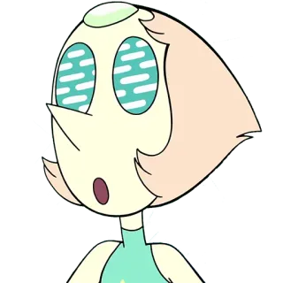 😮 Pearl Steven Universe 만화, 스티븐 유니버스, 진주, 충격, 놀람 telegram sticker