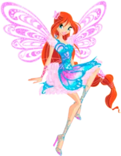 🧚‍♀ Bloom fata, ali, magical girl, cartone animato, Bloom, Winx Club whatsapp sticker